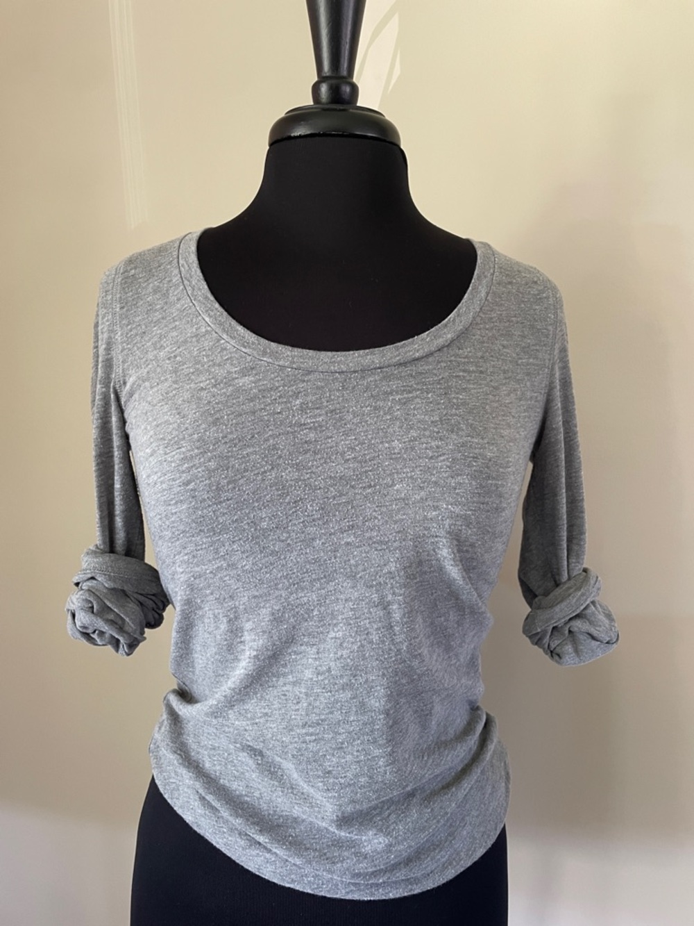 PINK Victoria's Secret Heather Gray Long Sleeve Tee
